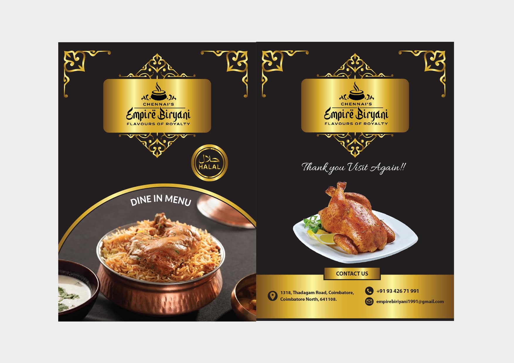 Empire Biryani Menu